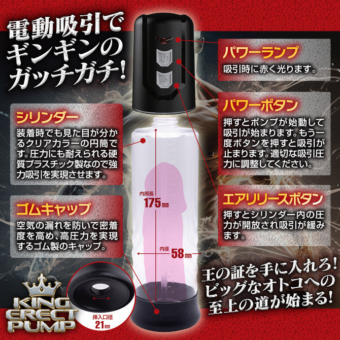 日本KING ERECT PUMP男士陰莖增大泵